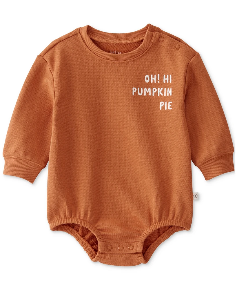 Little Planet by Carter's Baby Oh Hi Pumpkin Pie Cotton French Terry Bubble Bodysuit