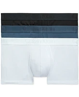 Calvin Klein Men's 3-Pk Black Microfiber Low Rise Trunk Underwear