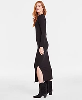 On 34th Women's Scoop-Neck Rib-Knit Ankle Maxi Dress, Created for Macy's