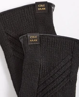 Cole Haan Women's Rib-Knit Leather-Palm Gloves