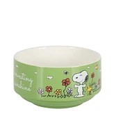 Peanuts Snoopy 4 Pack Stackable 5.5" Decorate Stoneware Bowl Set