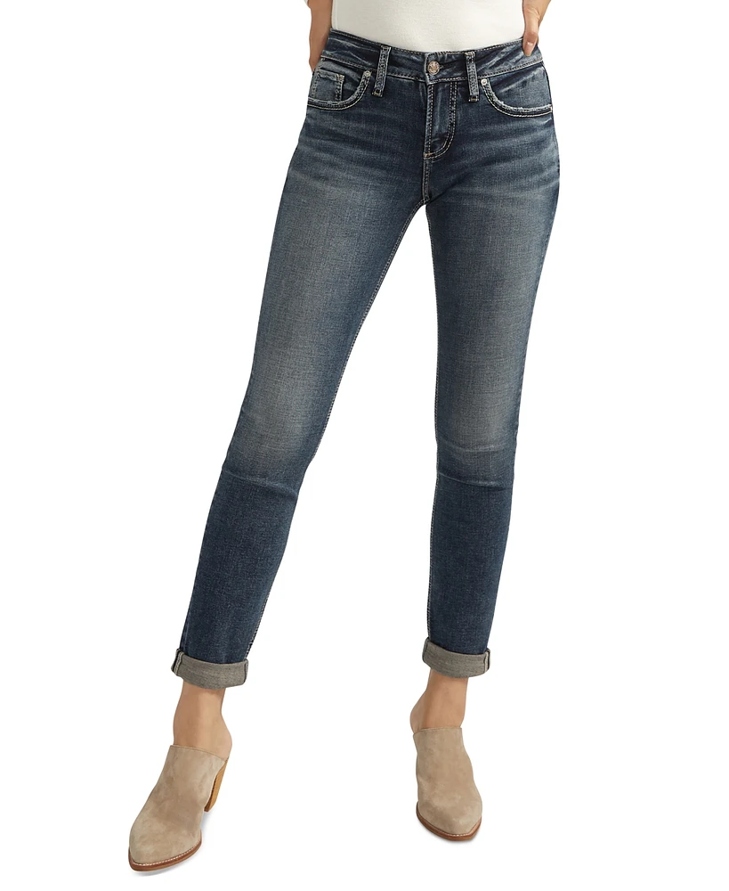 Silver Jeans Co. Women's Mid-Rise Skinny Girlfriend