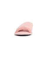 Muk Luks Women's Sally Open Toe Scuff Slipper, Rose Gold