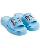 Karl Lagerfeld Paris Women's Opal Slip-On Platform Slide Sandals