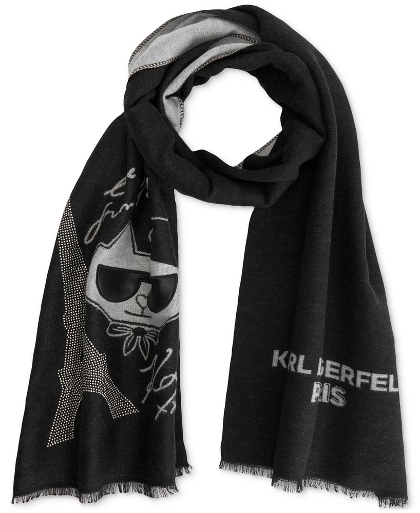 Karl Lagerfeld Paris Women's Embellished Scarf