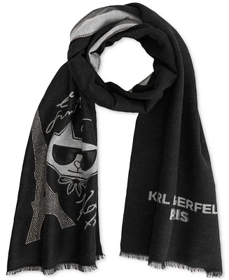 Karl Lagerfeld Paris Women's Embellished Scarf