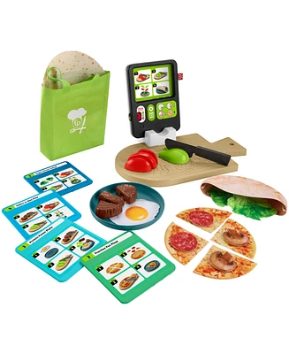 Fisher-Price Laugh Learn 123 Follow the Recipe Meal Kit Preschool Pretend Playset, 30 Pieces