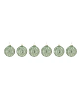 Slickblue Beaded Mercury Glass Ball Ornament (Set of 6)