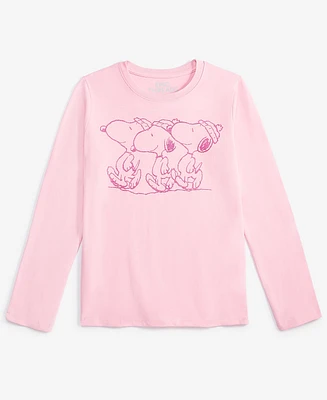 Epic Threads Little & Big Girls Snoopy Long-Sleeve T-Shirt, Created for Macy's