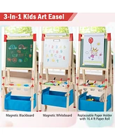 Sugift 3-in-1 Double-Sided Adjustable Kid Easel for 3-8 Years Old Toddlers