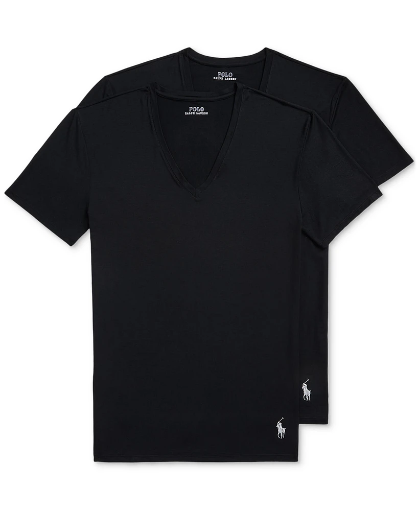 Polo Ralph Lauren Men's 2-Pk. Perfect Flex V-Neck T-Shirts