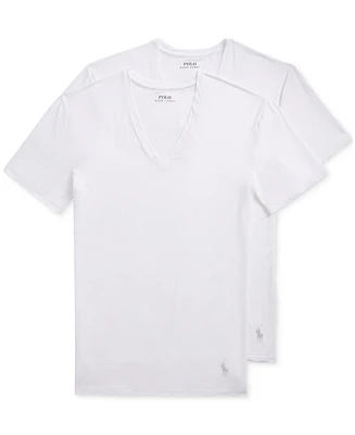 Polo Ralph Lauren Men's 2-Pk. Perfect Flex V-Neck T-Shirts