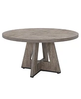 Tribesigns Round Dining Table Wood Kitchen for Room Living Room, 47 inch Tables 4 People, Farmhouse Dinner with Woo