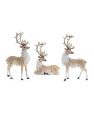 Slickblue Deer (Set of 3) 10"H, 13"H, 13.5"H Resin