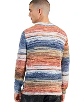 Guess Men's Eged Space Dyed Crewneck Sweater