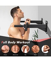 Vebreda Wall Mounted Multi-Grip Pull Up Bar with Foam Handgrips