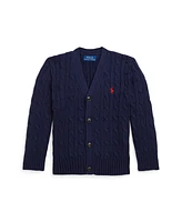 Polo Ralph Lauren Toddler and Little Boys Cable-Knit Cotton V-Neck Cardigan Sweater