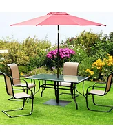 Givimo 40 lbs Square Umbrella Base Stand with for Backyard Patio