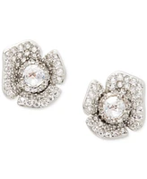 Kate Spade New York Silver-Tone Cubic Zirconia Poppy Mini Stud Earrings