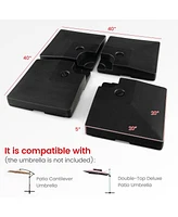 Givimo 4-Piece 20L Cantilever Offset Patio Umbrella Base