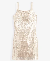 With Jules Big Girls Sleeveless Sequin Bodycon Dress