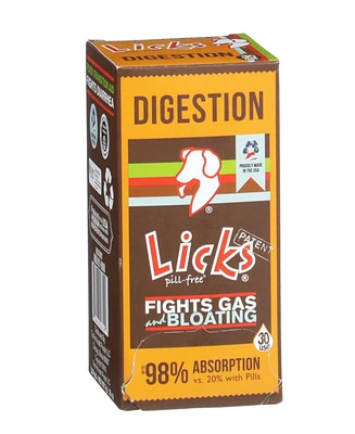 Licks Pill Free Licks Pill-Free Dog Digestion - Dog Gut Health and Gas Relief - Bloating Relief and Digestion Supplement for Dogs