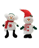 Slickblue Set of 2 Snowman Decorations – Delightful Winter and Holiday Accents