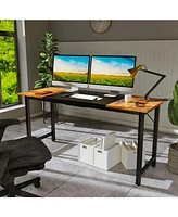 Skonyon 63 Inch Modern Splice Computer Desk with Heavy Duty Steel Frame