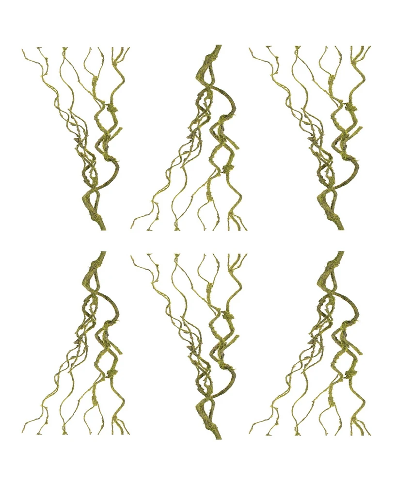 Slickblue Rustic Mossy Vine for Decor and Floral Arrangements (Set of 6)
