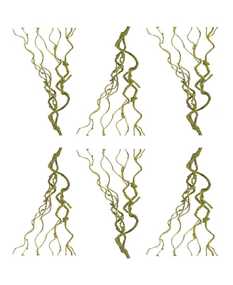 Slickblue Rustic Mossy Vine for Decor and Floral Arrangements (Set of 6)