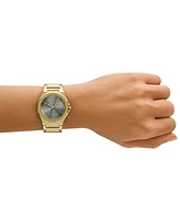 A|X Armani Exchange Women's Quartz Three-Hand Gold Stainless Steel 34MM