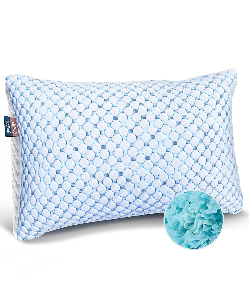 Clara Clark Memory Foam Gel Infused Reversible Cooling Pillow, Standard/Queen