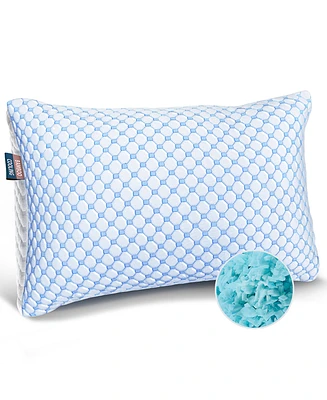 Clara Clark Memory Foam Gel Infused Reversible Cooling Pillow, Standard/Queen