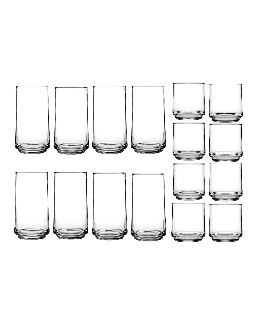 Anchor Hocking 16 Piece Finland Drinkware Set