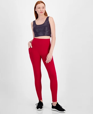 Id Ideology Women's Soft Side-Pocket Full-Length Leggings, Created for Macy's