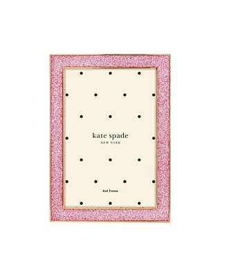 kate spade new york Sitting Pretty Pink Glitter Frame, 4"x 6"