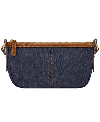 Fossil Jolie Small Denim Crossbody Bag