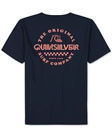 Quiksilver Big Boys Omni Checked Cotton Short-Sleeve Logo Graphic T-Shirt