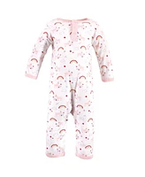 Luvable Friends Baby Girls Cotton Coveralls 3pk, Unicorn