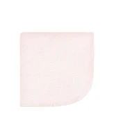 Hudson Baby Infant Girl Flannel Cotton Washcloths, Pink Bows Pack