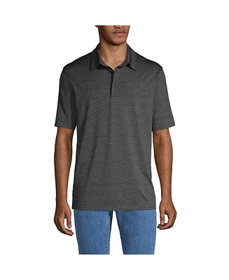 Lands' End Men's School Uniform Rapid Dry Space Dye Polo Shirt