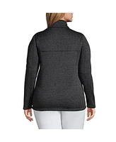 Lands' End Plus Sweater Fleece Quarter Zip Pullover