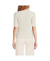 Lands' End Women's Heirloom Pointelle Sweater