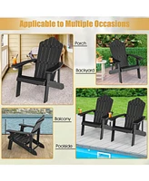 Skonyon Weather Resistant Hips Outdoor Adirondack Chair with Cup Holder