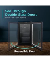 Black & Decker 3.3 Cu. Ft. Beverage Cooler with Double Pane Glass Door Drink Fridge with 112-Can Capacity