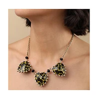 Sohi Women's Cheetah Statement Necklace