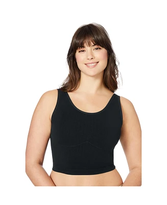 Comfort Choice Plus Longline Ribbed Leisure Bra