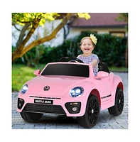Vebreda Volkswagen Beetle Kids Electric Ride On Car with Remote Control