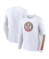 Fanatics Men's White Atlanta United Fc Long Sleeve T-Shirt