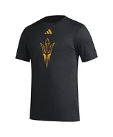 Adidas Men's Black Arizona State Sun Devils Primary Locker Logo Pre-Game Aeroready T-Shirt